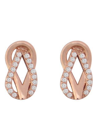 Tipperary Crystal Rose Double Swirl Earrings