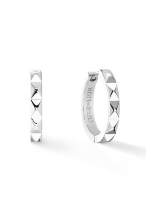 Coeur De Lion Spikes Hoop Earrings – Silver
