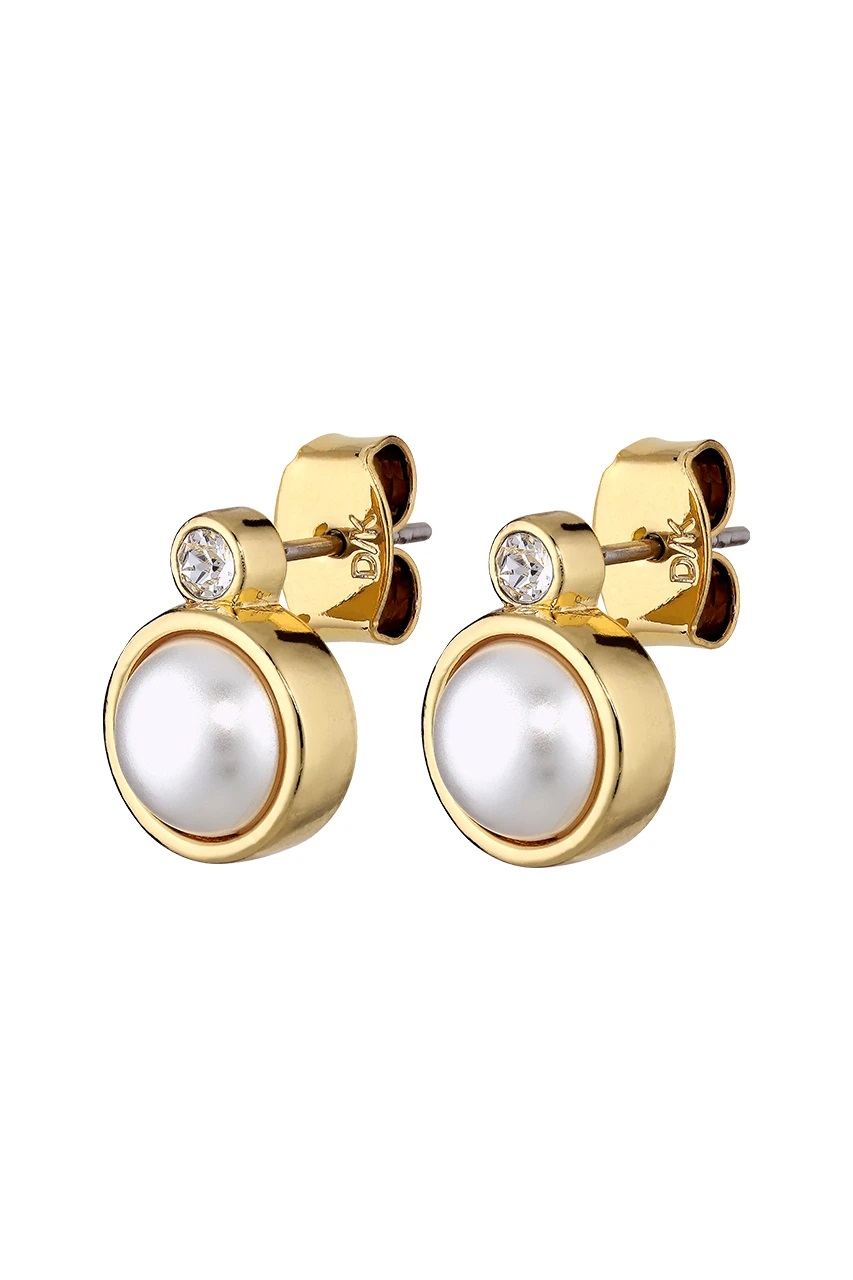 Dyberg Kern London Gold and Pearl Earrings