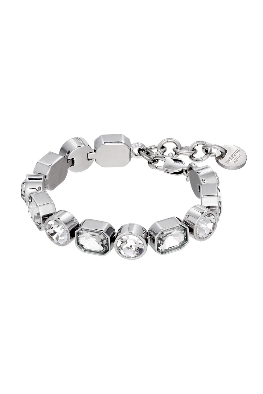 Dyberg Kern Alaya Silver Tone and White Crystal Bracelet