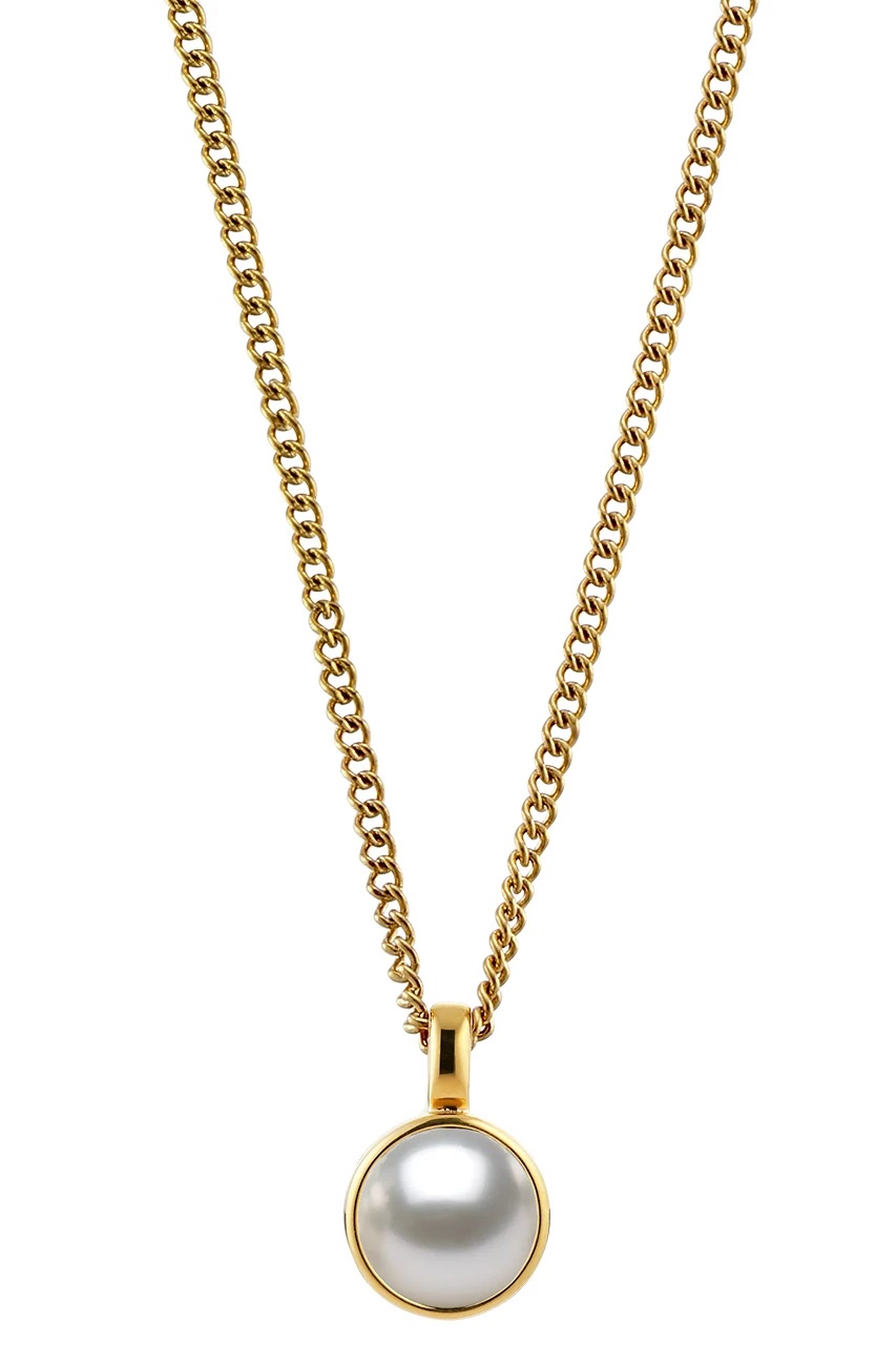 Dyberg Kern Ette Gold tone and Pearl Necklace