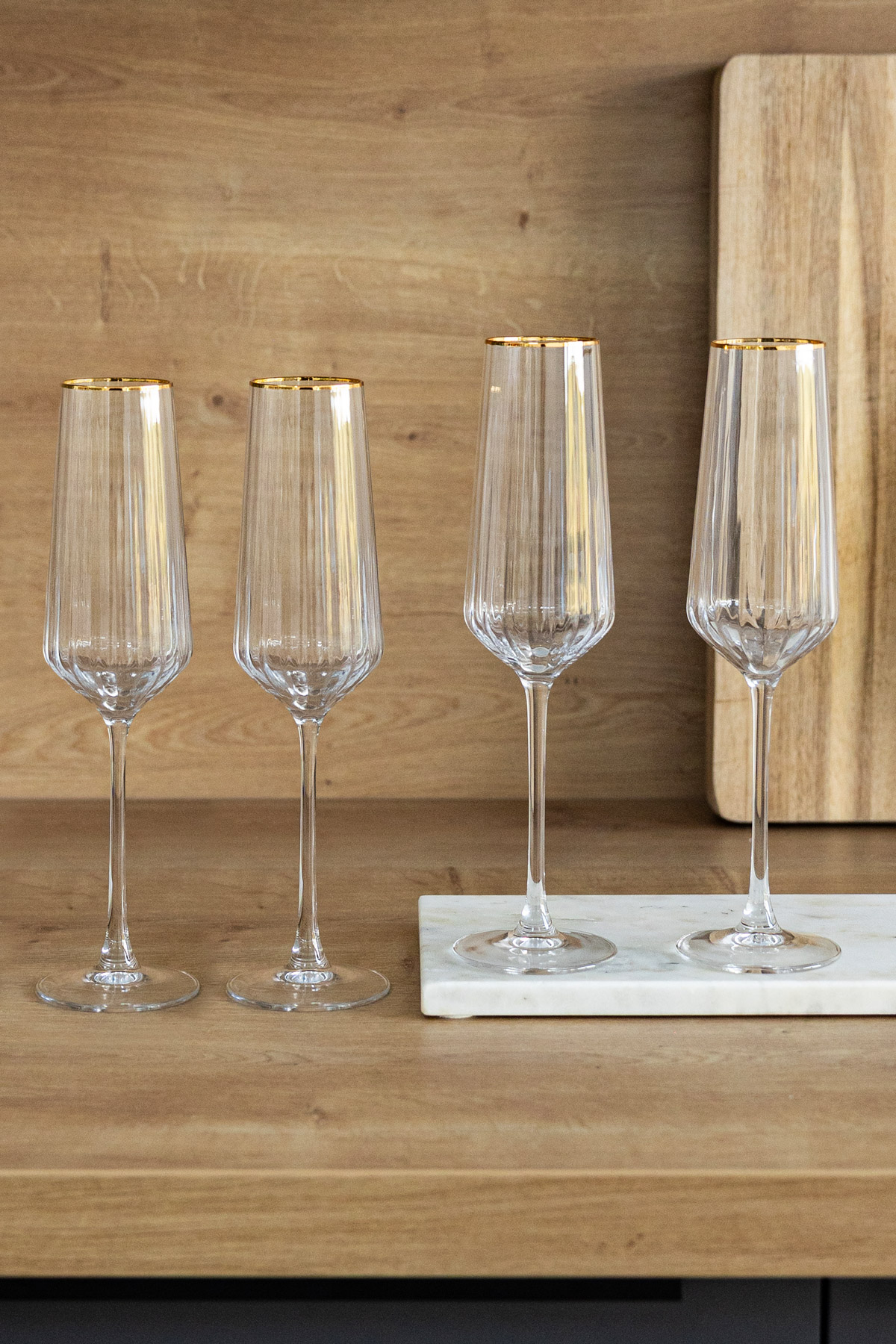 Killarney Crystal Kenmare Collection Champagne – Flute Set of 4