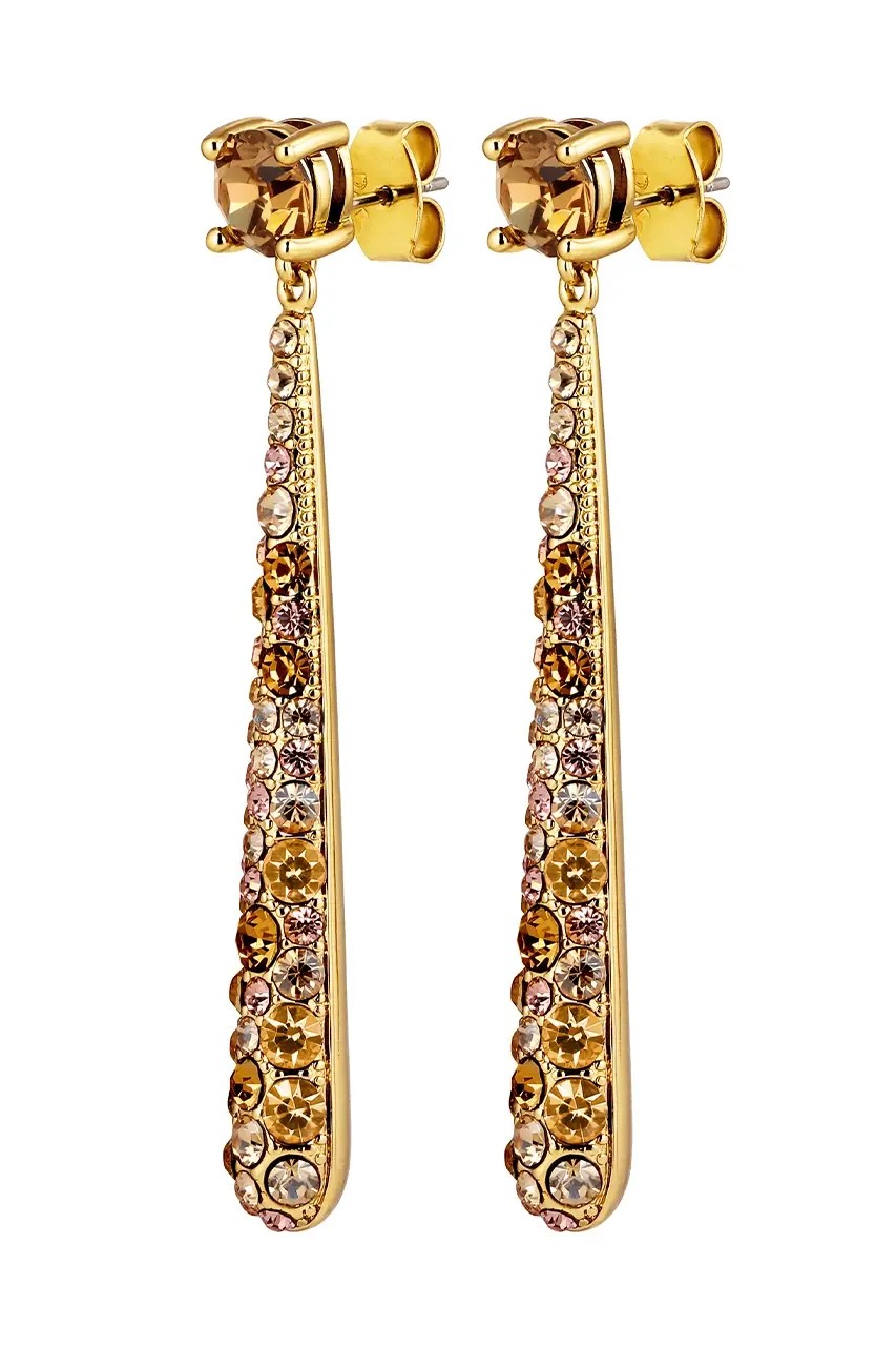 Dyrberg Kern Elysia Earrings – Golden Crystals