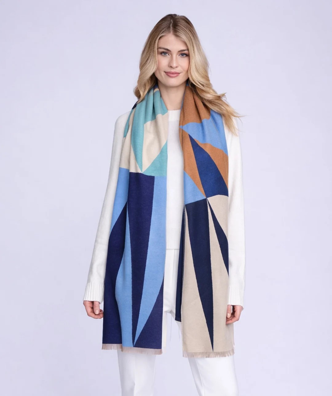 Pia Rossini Laya Oversized Scarf – Blue