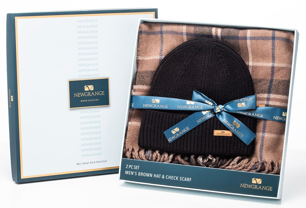 Newgrange Living Gents Hat & Scarf Gift Set